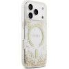 Guess Resin Bottom Glitter Magsafe Case For Iphone 17 Pro Gold - (GUHMP17LRGRGED)