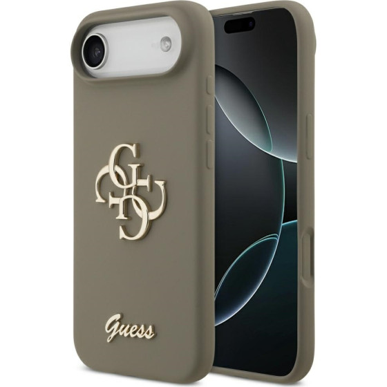 Guess Silicone Big 4G Script Case For Iphone 17 Air Brown - (GUHCP17MSC4GSMW)