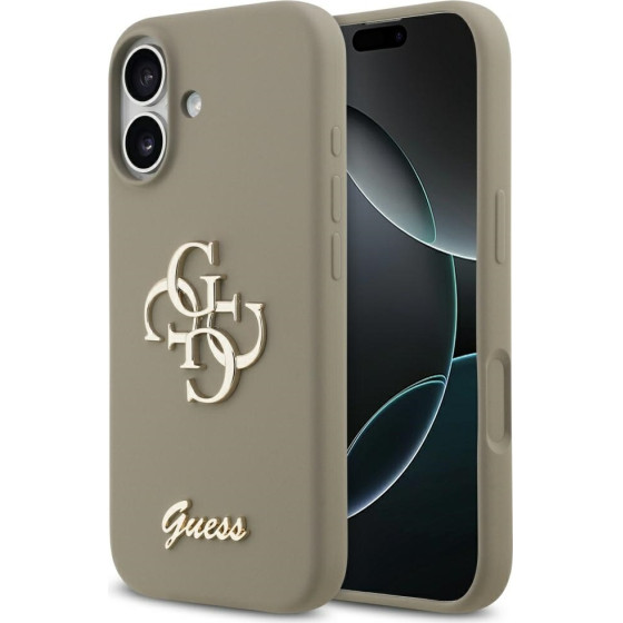 Guess Silicone Big 4G Script Case For Iphone 17 Brown - (GUHCP17SSC4GSMW)