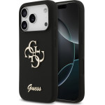 Guess Silicone Big 4G Script Case For Iphone 17 Pro Black - (GUHCP17LSC4GSMK)