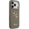 Guess Silicone Big 4G Script Case For Iphone 17 Pro Brown - (GUHCP17LSC4GSMW)