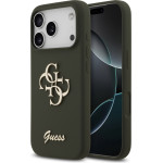 Guess Silicone Big 4G Script Case For Iphone 17 Pro Khaki - (GUHCP17LSC4GSMA)