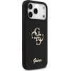 Guess Silicone Big 4G Script Case For Iphone 17 Pro Max Black - (GUHCP17XSC4GSMK)