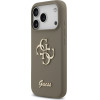 Guess Silicone Big 4G Script Case For Iphone 17 Pro Max Brown - (GUHCP17XSC4GSMW)
