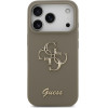 Guess Silicone Big 4G Script Case For Iphone 17 Pro Max Brown - (GUHCP17XSC4GSMW)