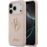 Guess Silicone Big 4G Script Case For Iphone 17 Pro Pink - (GUHCP17LSC4GSMP)