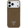 Guess Triangle Logo Magsafe Case For Iphone 17 Pro Brown - (GUHMP17LPSDTSCMW)