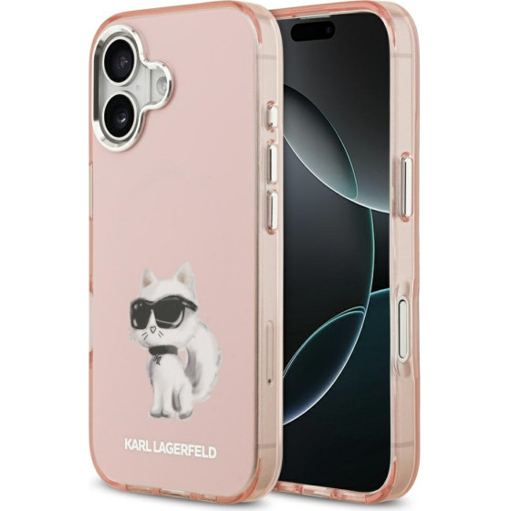 Karl Lagerfeld Iml Aquarelle Choupette & Logo Magsafe Case For Iphone 17 Pink - (KLHMP17SHMCHAQOP)