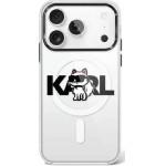 Karl Lagerfeld Iml Choupette Sketch Logo Magsafe Case For Iphone 17 Pro Clear - (KLHMP17LHGCHGKBT)