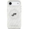 Karl Lagerfeld Iml Glitter Karl & Choupette Heads Logo Magsafe Case For Iphone Air Gray - (KLHMP17MHMKBKCHOG)