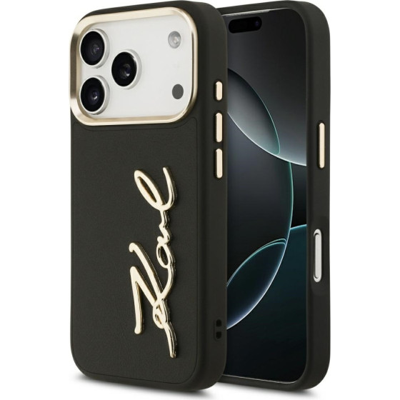 Karl Lagerfeld Karl Script Logo Case For Iphone 17 Pro Black - (KLHCP17LPSKMGVK)