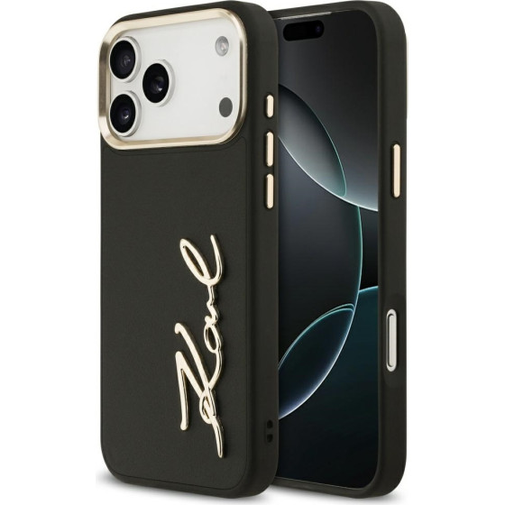 Karl Lagerfeld Karl Script Logo Case For Iphone 17 Pro Max Black - (KLHCP17XPSKMGVK)