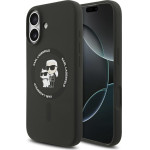 Karl Lagerfeld Silicone Karl&Choupette Ring Magsafe Case For Iphone 17 Black - (KLHMP17SSCMKCRHK)