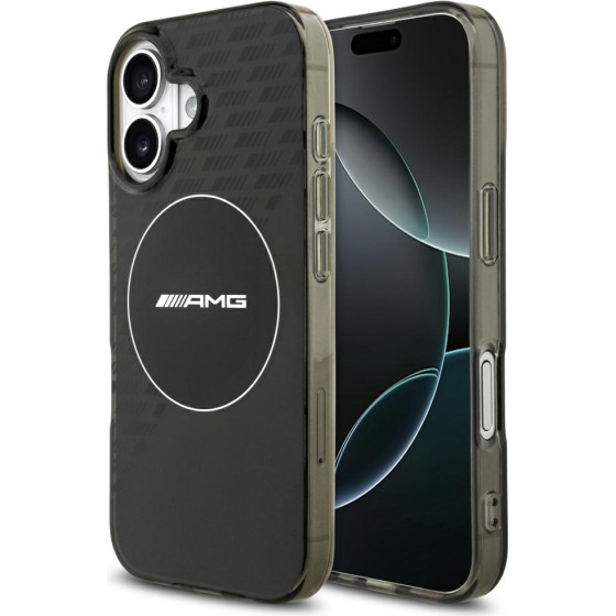 MERCEDES Amg Double Layer Transparent Smocked Magsafe Case For Iphone 17 Black - (AMHMP17S24HTRDK)