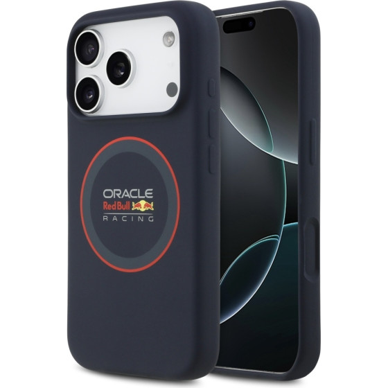 Red Bull Silicone Red Ring Magsafe Case For Iphone 17 Pro Navy Blue - (RBHMP17L24SIILVR)