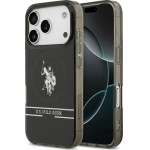 U.S. Polo Assn. Us Polo Dh And Bottom Stripe Logo Magsafe Case For Iphone 17 Pro Black - (USHMP17LUNEK)