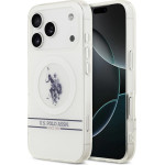 U.S. Polo Assn. Us Polo Dh And Bottom Stripe Logo Magsafe Case For Iphone 17 Pro White - (USHMP17LUNEH)