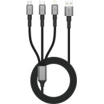 Tech-Protect Ultraboost Dna 3in1 USB-C / Micro-Usb / Lightning Cable 120 Cm - Gray - (28780-0)
