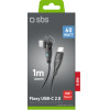 SBS Data Cable Type C To Type C 180 Rotating 1m 60W Black - (TECABLE180TCC)