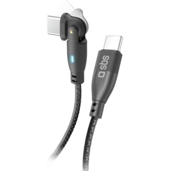 SBS Data Cable Type C To Type C 180 Rotating 1m 60W Black - (TECABLE180TCC)