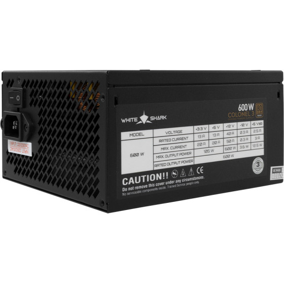White Shark Psu 600W Colonel 3 80PLus Bronze Full Modular - (COLONEL-3)