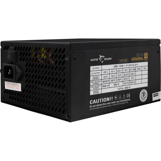 White Shark Psu 850W GPSU-850W 80PLus Gold Full Modular - (ADMIRAL)