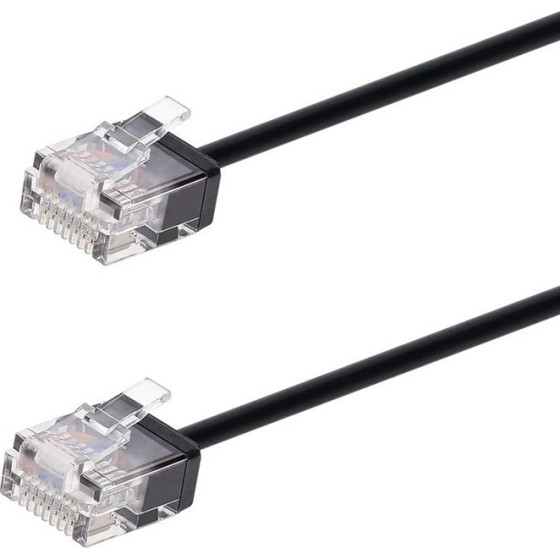 Powertech ������� ������� Cat 6A U/UTP, Ultra slim, copper, 500MHz, 0.15m, ����� - (CAB-N428)