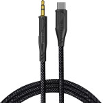 Lito - Audio Cable Adapter (LA02) - Type-C To Jack 3.5mm, Zero Signal Loss, Nylon-braided, 1m - Black