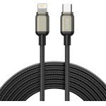 Lito - Data Cable (LD17) - Type-C To Lightning, Fast Charging, Braided Nylon - Black