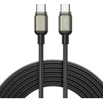Lito - Data Cable (LD17) - Type-C To Type-C, Fast Charging, Braided Nylon - Black