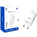 Lito - Wall Charger (LC11) - Type-C Output, PD30W, GaN, Real Time Protection, Eu Plug - White