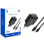 Lito - Wall Charger (LC13T) - With Type-C Cable Included, Type-C, PD20W, GaN, Pc Fireproof, Eu Plug - Black