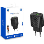 Lito - Wall Charger (LC19) - Type-C, Usb Output, PD30W, GaN, Pc Fireproof, Eu Plug - Black