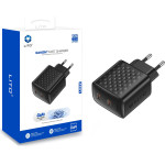 Lito - Wall Charger (LC22) - 2x Type-C Output, PD45W, GaN, Pc Fireproof, Eu Plug - Black