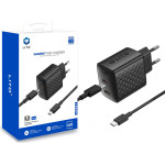 Lito - Wall Charger (LC22T) - With Type-C Cable Included, 2x Type-C Output, PD45W, GaN, Pc Fireproof, Eu Plug - Black