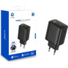 Lito - Wall Charger (LC25) - 2x Type-C, Usb Output, PD65W, GaN, Pc Fireproof, Eu Plug - Black