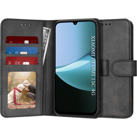 Techsuit - Diary Book - Xiaomi Redmi 15C 4G / Redmi 15C 5G - Black