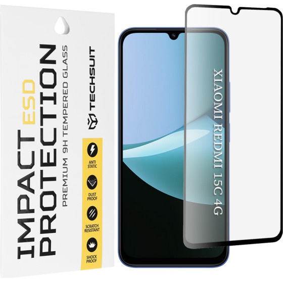 Techsuit - Esd Glass - Xiaomi Redmi 15C 4G / Redmi 15C 5G - Black