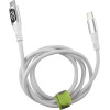 Lime Successories Lime USB-C Type C To USB-C Type C 6A ��������-Data Durable Braided With Led Display 1.2m LBLCC01 120W WHITE