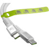 Lime Successories Lime USB-C Type C To USB-C Type C 6A ��������-Data Durable Magnetic Braided 1.2m LBMCC03 120W WHITE