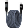 Lime Successories Lime USB-C Type C To USB-C Type C 6A ��������-Data Durable Magnetic Braided With Led Display 1.2m LBMLCC01 120W GREY