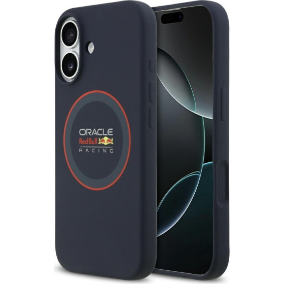 Red Bull Silicone Red Ring Magsafe Case For Iphone 17 Navy Blue - (RBHMP17S24SIILVR)