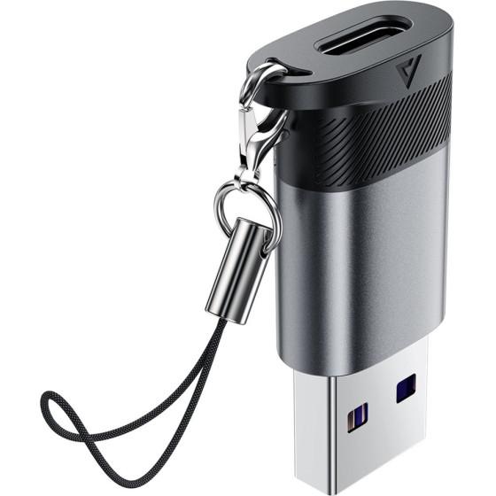 Acefast - Adapter (J8) - Type-C To USB, 10GBps Data Transmission, 27W, Fast Charging - Metal Gray
