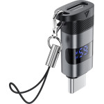 Acefast - Adapter - With Digital Display, Type-C To USB-C, 480Mbps, 20V/5A, Fast Charge, Data Transmission - Metal Gray - (J9)