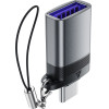 Acefast - Adapter - With Otg Function, Usb To Type-C, 10GBps Data Transmission, Fast Charging - Metal Gray - (J7)