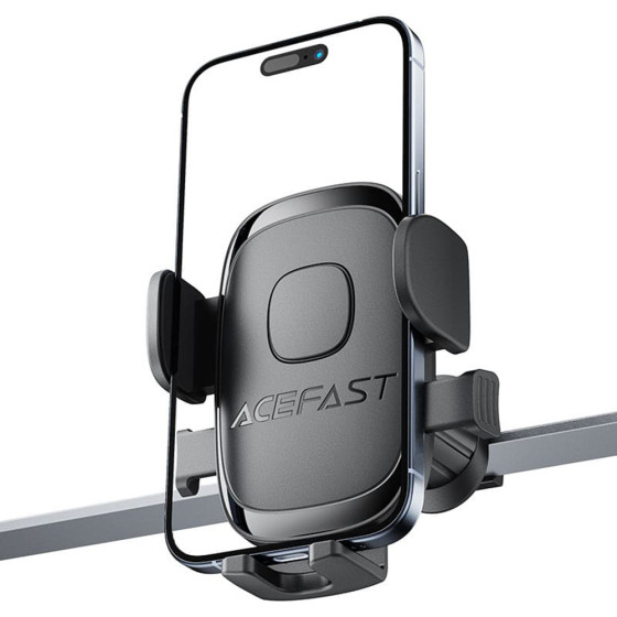 Acefast - Car Holder - For Air Vent, 4.7'' - 6.9'' Phones, One-Key Lock, Silicone Grip - Black - (D56)
