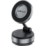 Acefast - Car Holder With Wireless Charging (E28) - For Dashboard, Strong Magnets, 110mAh - Metal Gray