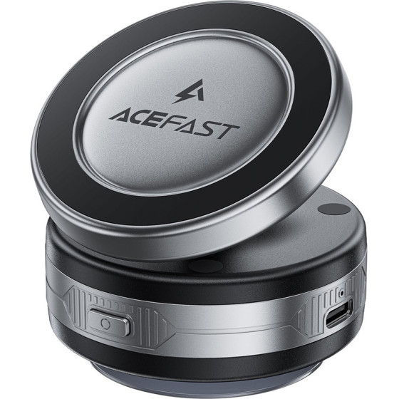 Acefast - Car Holder With Wireless Charging (E29) - For Dashboard, Strong Magnets, 110mAh - Metal Gray