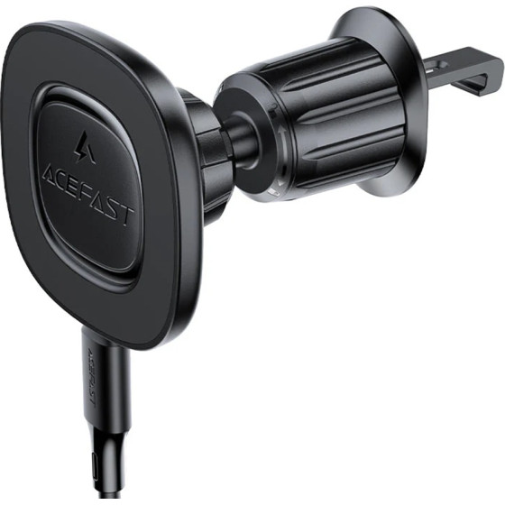 Acefast - Car Holder With Wireless Charging - For Air Vent, Magnetic Grip, Non-Slip, 15W, For 4.7 - 6.9'' Phones - Black - (D46)