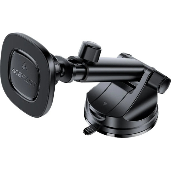 Acefast - Car Holder With Wireless Charging - For Dashboard, Magnetic Grip, Lock Clip, 15W, For 4.7-6.9'' Phones - Black - (D47)